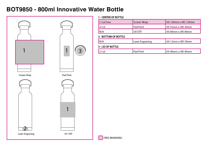 800ml Innovative Water Bottle 800ml Innovative Water Bottle Metal Drinkware 5