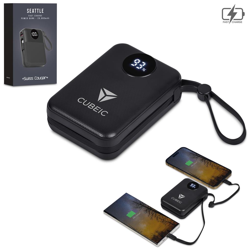 Swiss Cougar Seattle Fast Charge 22.5W Power Bank – 20,000mAh Budget Ideas