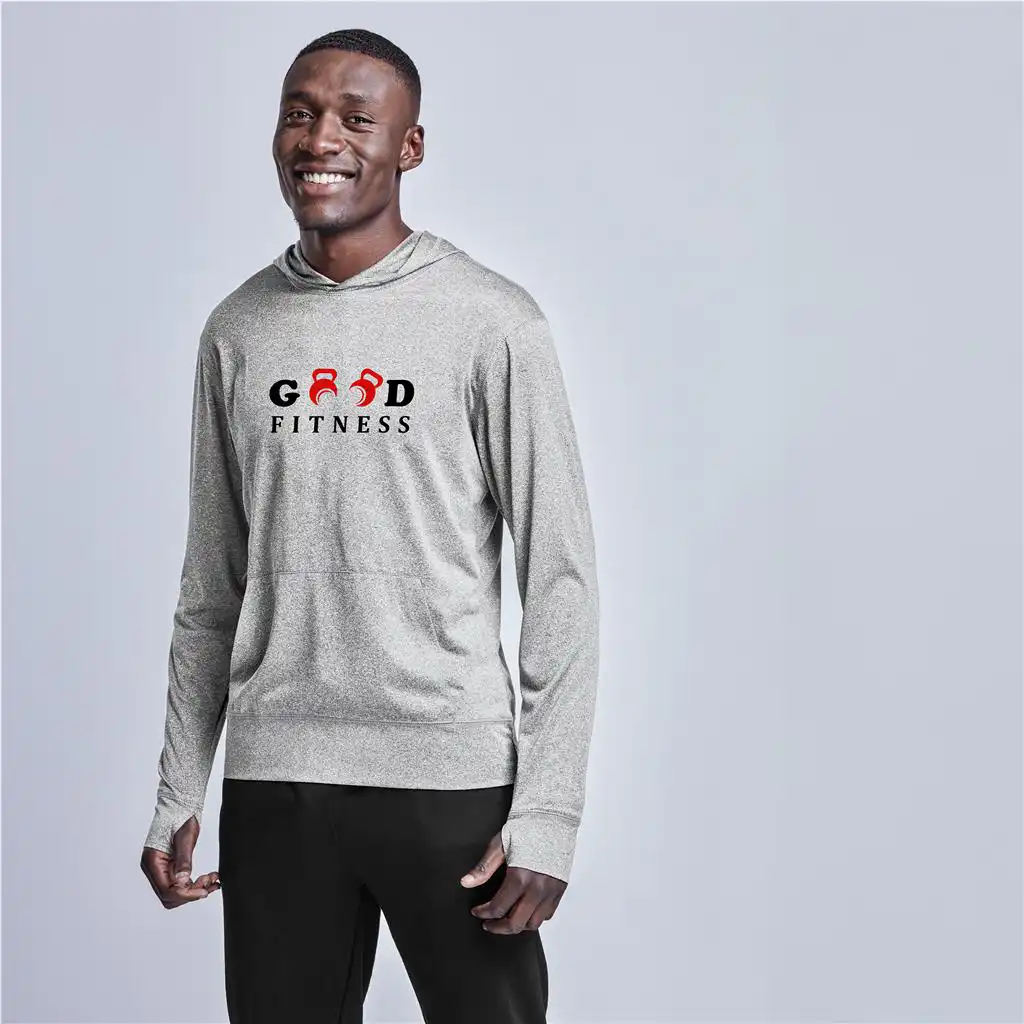 Mens Fitness Lightweight Hooded Sweater Corporate Clothing