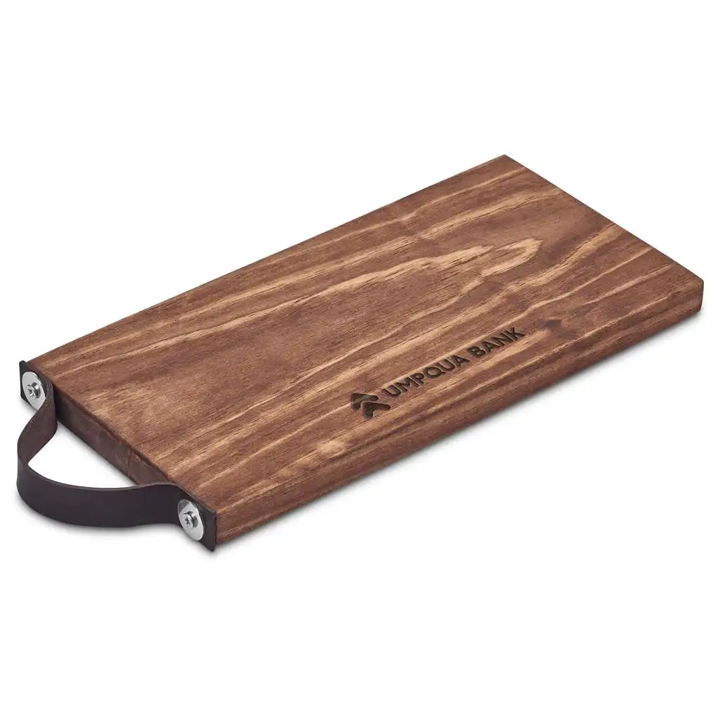 Serendipio Small Tea Time Wooden Tray with Leather Strap Corporate Gifting
