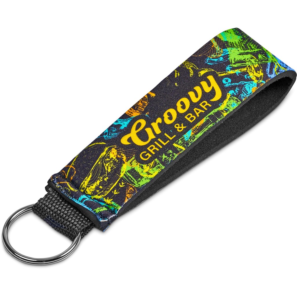 Pre-Printed Sample Hoppla Two Ocean Neoprene Wrist Keyring Corporate Gifting