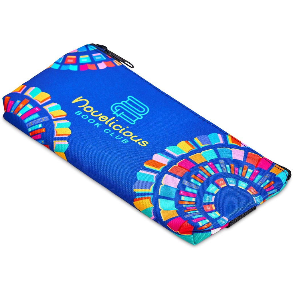 Pre-Printed Sample Hoppla Scribbler Polyester Large Pencil Case To Fit An A5 Notebook Corporate Gifting