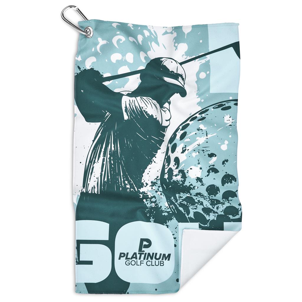 Pre-Printed Sample Hoppla Clubhouse Golf Towel – Single Sided  Branding Budget Ideas