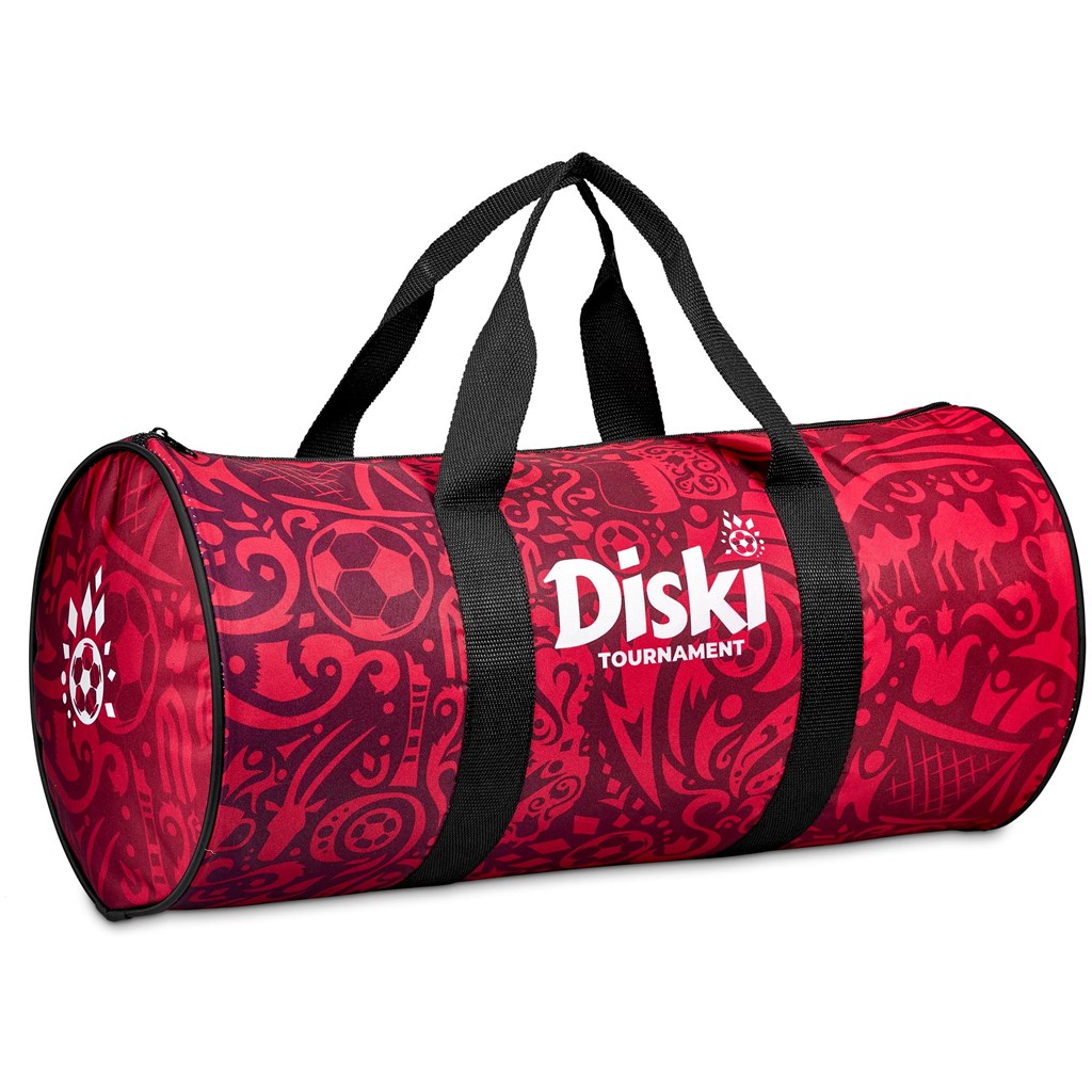 Pre-Printed Sample Hoppla Carter Barrel Sport Bag Corporate Gifting