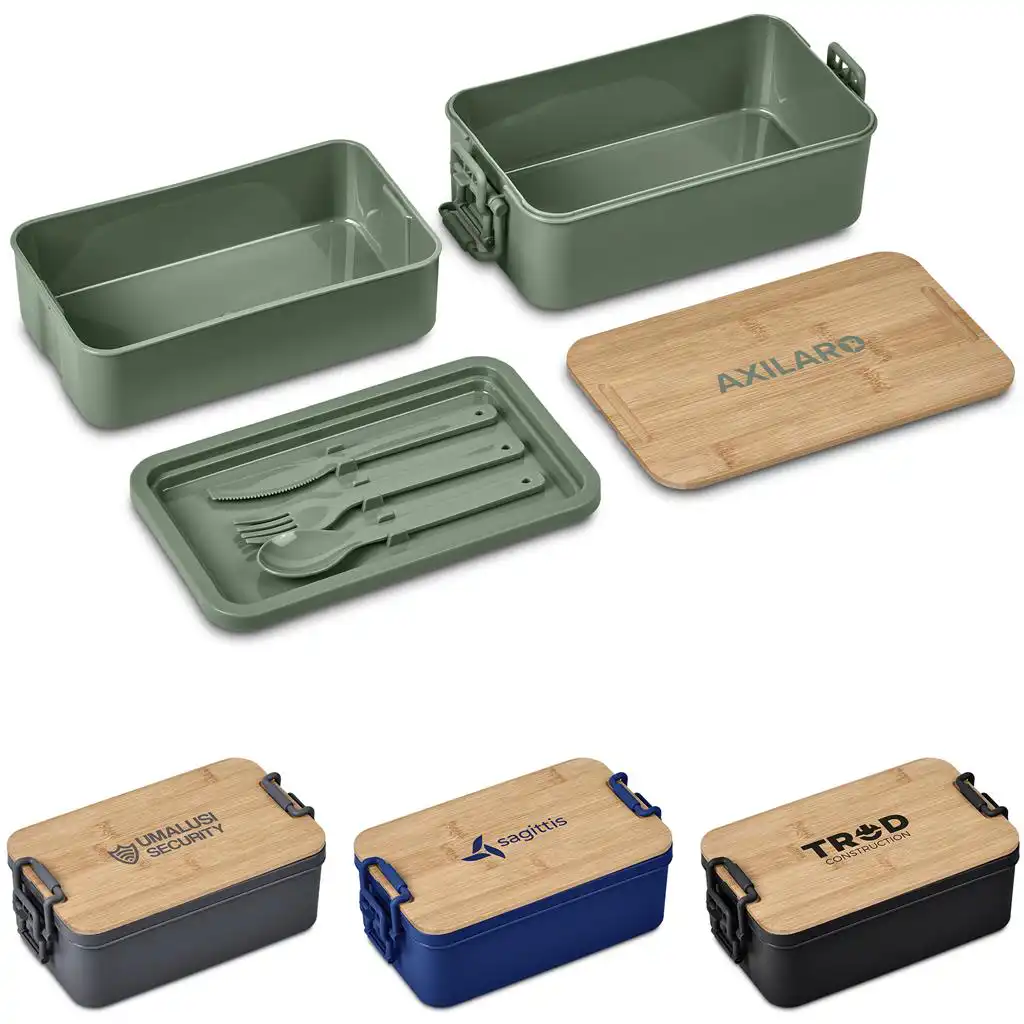 Urban Terrain Lakeside Double Layer Lunch Box & Cutlery Set Kitchen and Home