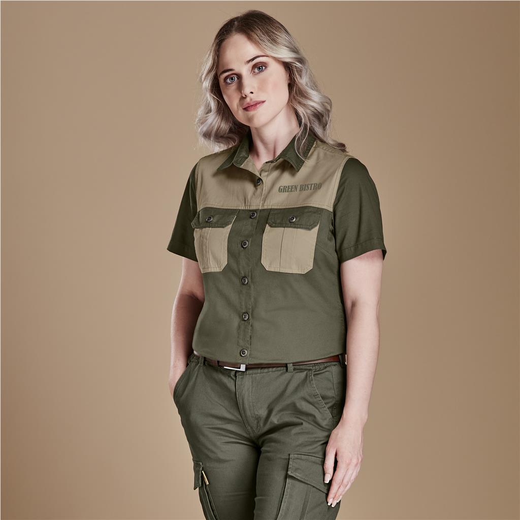 Ladies Short Sleeve Serengeti 2-Tone Bush Shirt Corporate Clothing