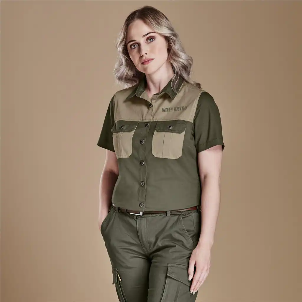 Ladies Short Sleeve Serengeti 2-Tone Bush Shirt Corporate Clothing
