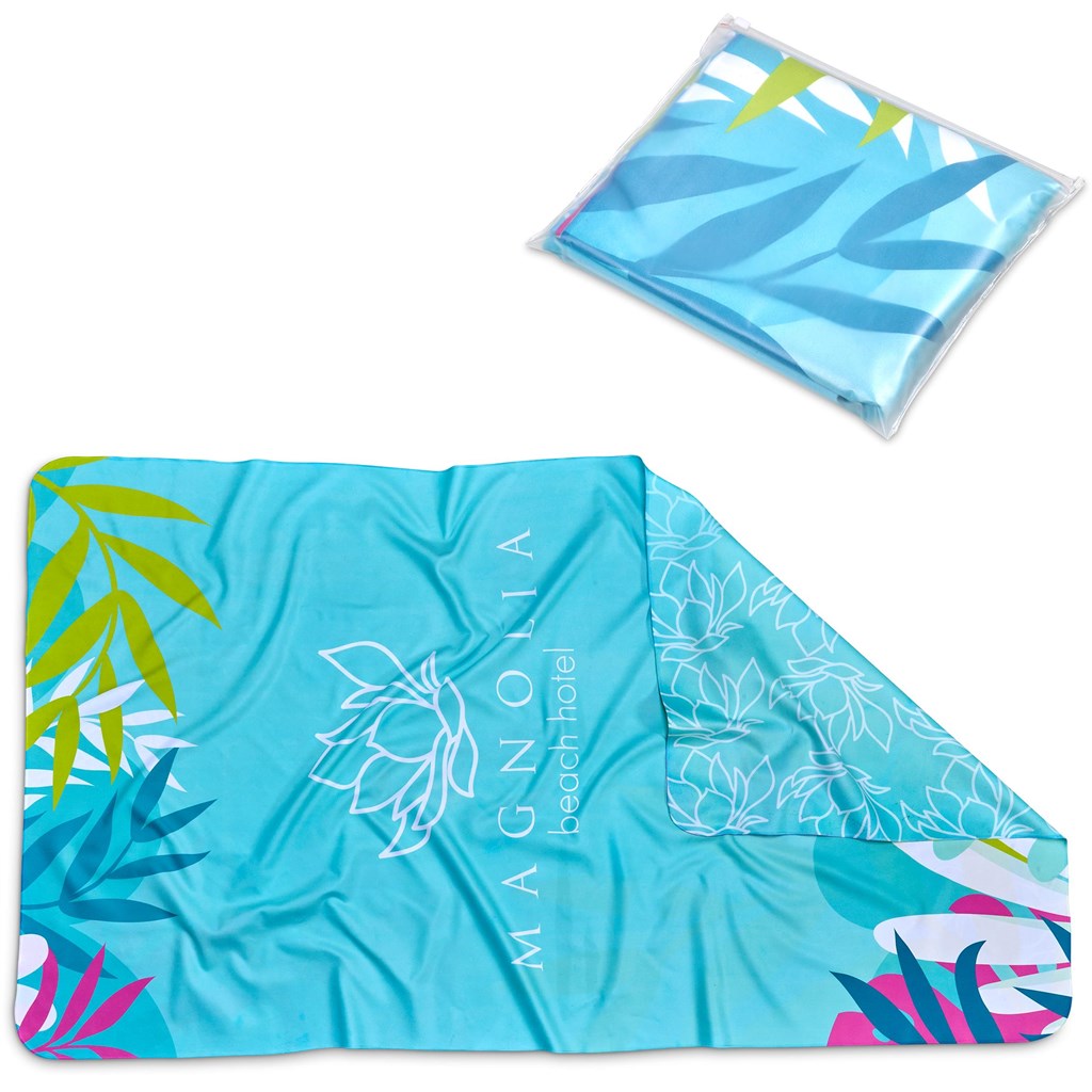 Pre-Printed Sample Hoppla Hula Beach Towel – Double-Sided Branding Corporate Gifting