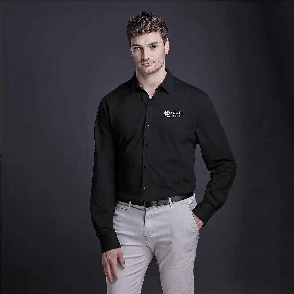 Mens Long Sleeve Alex Varga Cronus Knitted Shirt Corporate Clothing