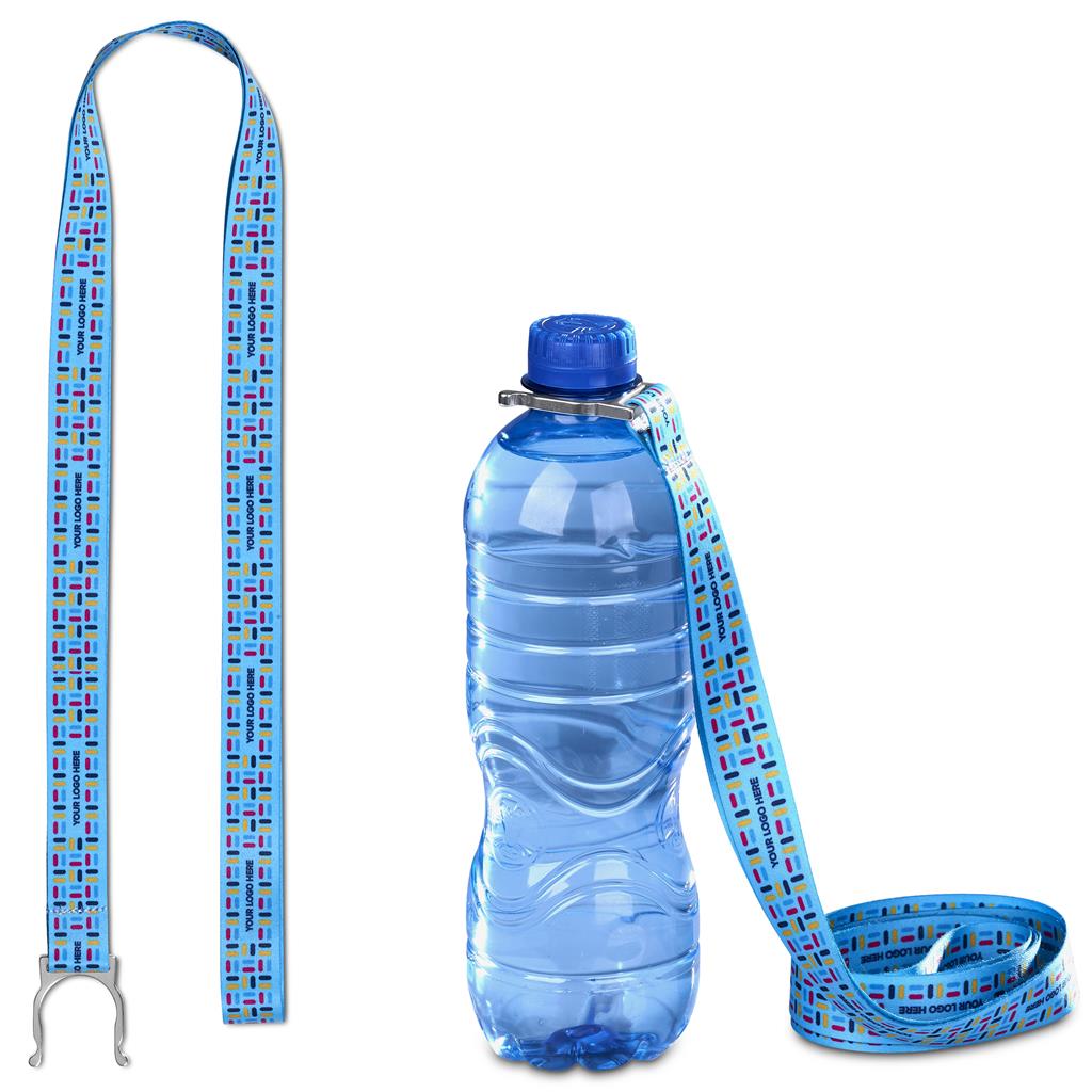 Altitude Aqua Double-Sided Crossbody Bottle Lanyard – Sample Lanyards