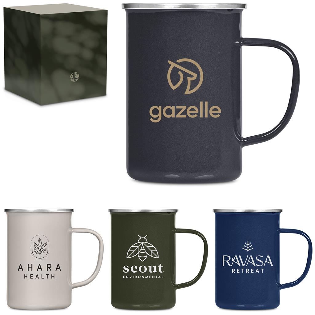 Andy Cartwright Satara Enamel Coffee Mug – 600ml Metal Drinkware
