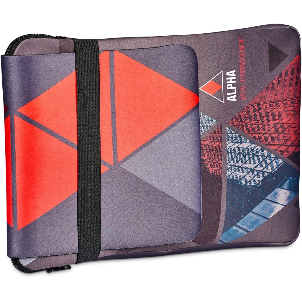 Pre-Production Sample Hoppla Grotto Neoprene Laptop Sleeve with Mouse Pad – 13-14 inch Corporate Gifting