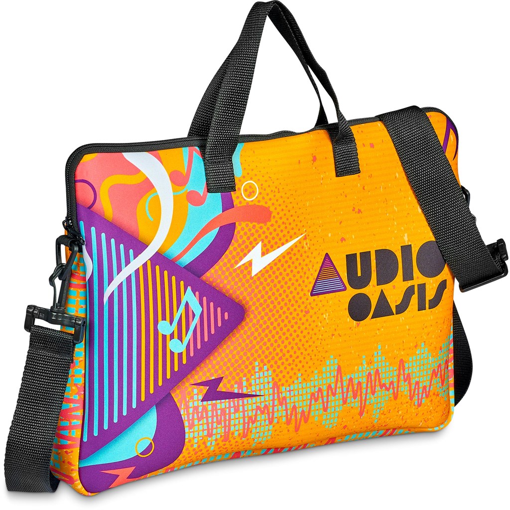 Pre-Production Sample Hoppla Nimbus Neoprene Laptop Sleeve with Handles & Shoulder Strap – 15 -16 in Corporate Gifting
