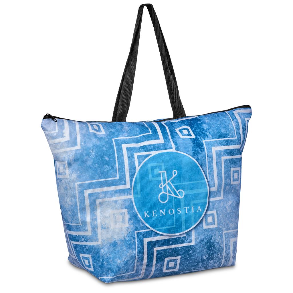 Pre-Production Sample Hoppla Skyline Recycled PET Stitch-Bond Shopper With Zip Corporate Gifting