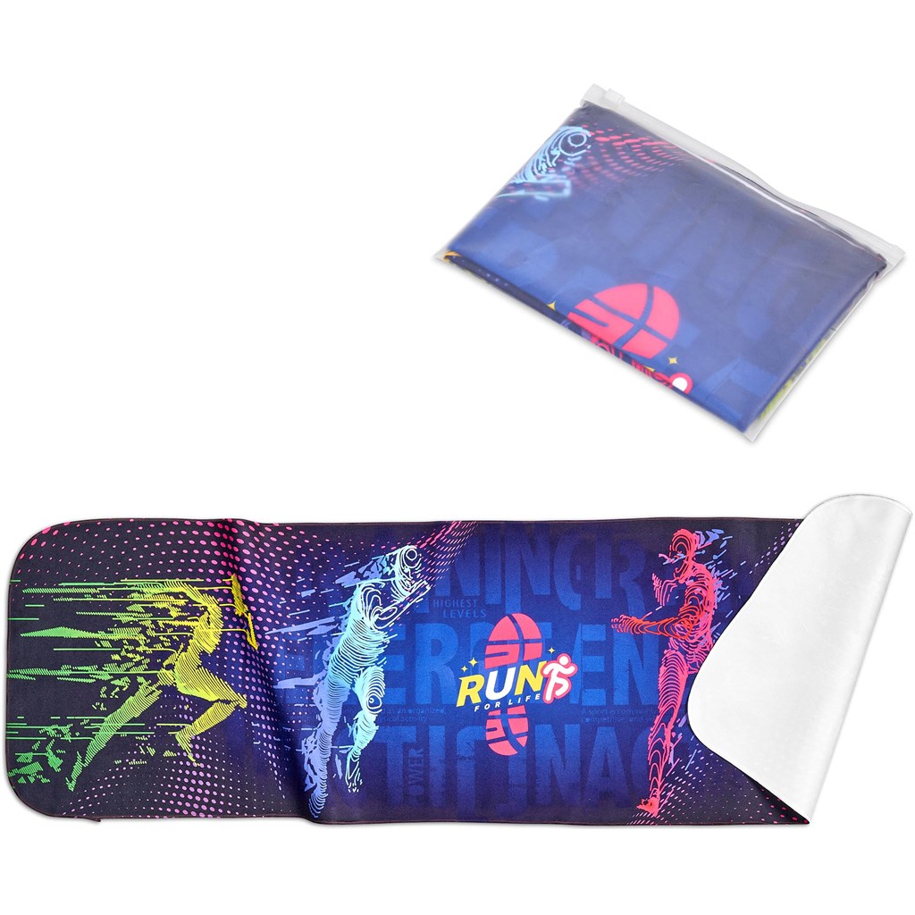 Pre-Production Sample Hoppla Relay Sports Towel – Single Sided Corporate Gifting