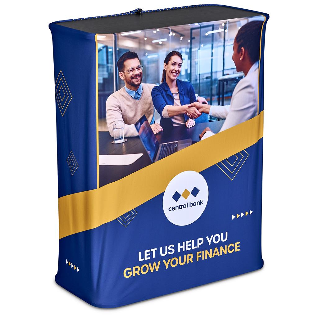 Pop-Up Hydraulic Fabric Counter Branded Displays