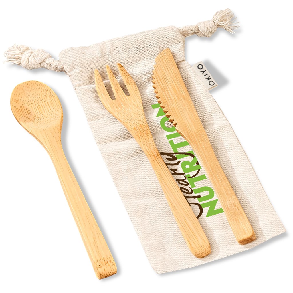 Okiyo Nakama Bamboo Cutlery Set Kitchen and Home 2
