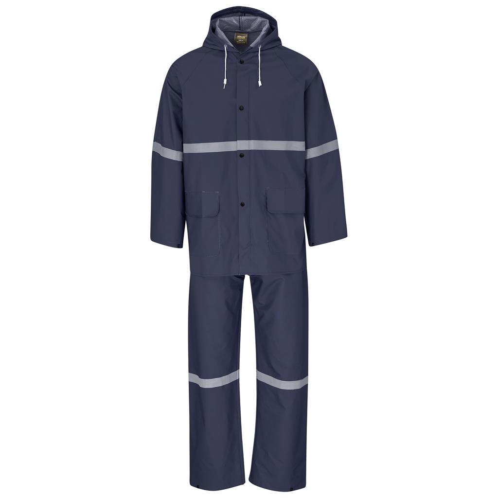 Light Duty Tornado  Hi-Viz Reflective  Rubberised Rainsuit – Navy Corporate Clothing