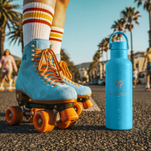 Image alt text (featured image and one image in the post): Year-end function gifts: branded water bottles